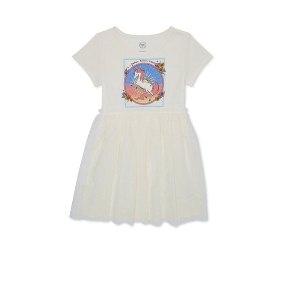 Girls Unicorn Ivory Tutu Dress, Wonder Nation Plus Size XXL (18) - Picture 1 of 3